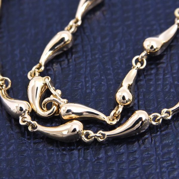 ティファニー ブレスレット レディース ティアドロップ ブレスレット イエローゴールド TIFFANY 750YG 中古