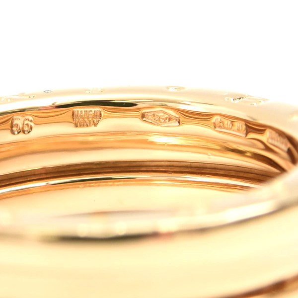 ブルガリ 指輪 レディース ビー ゼロワン B-ZERO1 リング 56号 イエローゴールド BVLGARI 750YG 中古