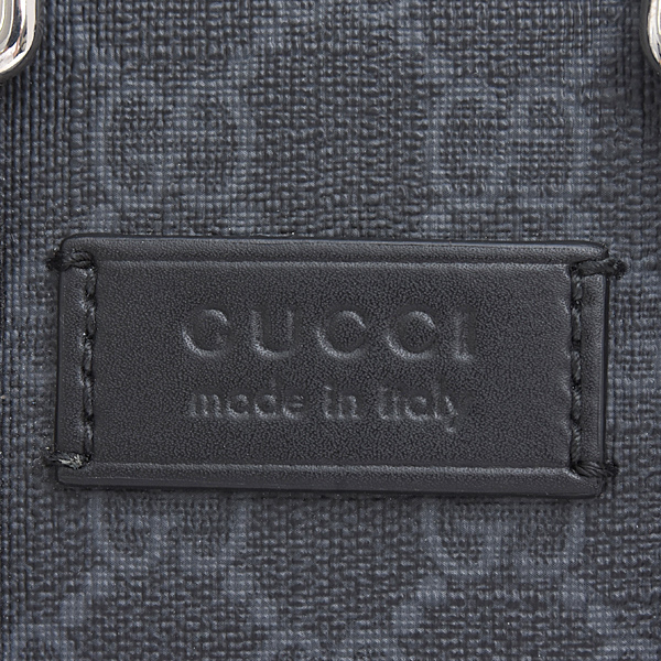 グッチ バッグ メンズ レディース GGスプリーム ミニトート ショルダーバッグ 2WAY ブラック GUCCI 696010 中古