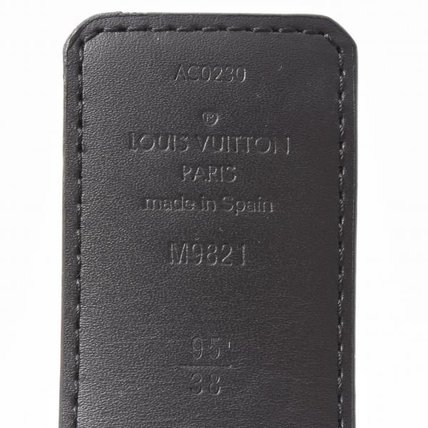 ルイヴィトン ベルト メンズ LV イニシャル モノグラム 40MM 95cm リバーシブル ブラック M9821V Louis Vuitton 中古