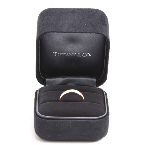 ティファニー 指輪 レディース チャネルセッティング ハーフエタニティ ダイヤ リング 11.5号 ゴールド TIFFANY 750YG 中古