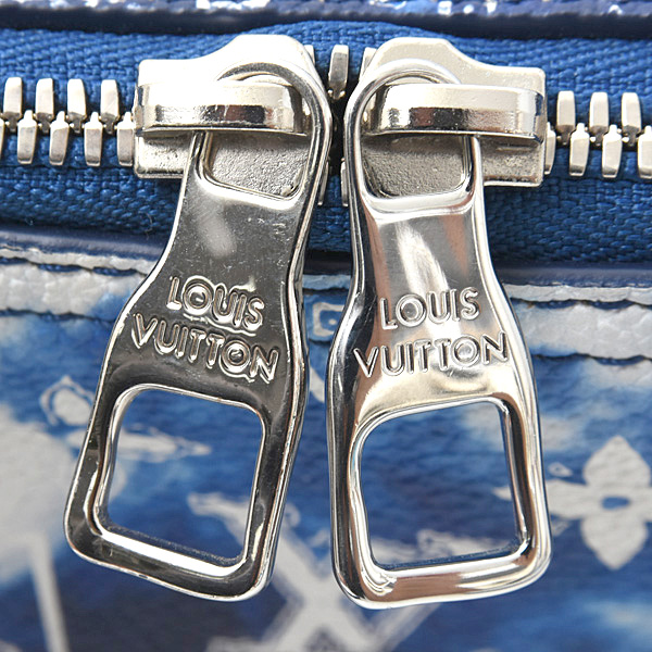 ルイヴィトン バッグ メンズ モノグラムバンダナ シティキーポル ショルダーバッグ ブルー Louis Vuitton M20555 中古