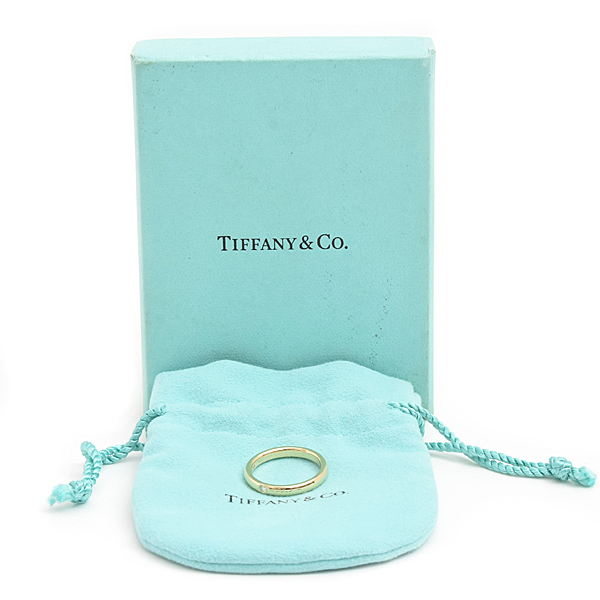 ティファニー 指輪 レディース ウェディング 1P ダイヤモンド リング 13号 イエローゴールド 750YG TIFFANY&Co 中古