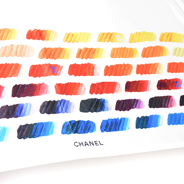 シャネル 傘 レディース ココマーク ワンタッチ 折りたたみ傘 アンブレラ ホワイト マルチカラー ポリエステル CHANEL 中古