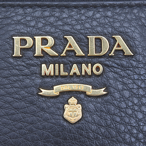 プラダ バッグ レディース メンズ ヴィッテロダイノ ウエストポーチ ボディバッグ レザー NERO PRADA 1BL008 中古