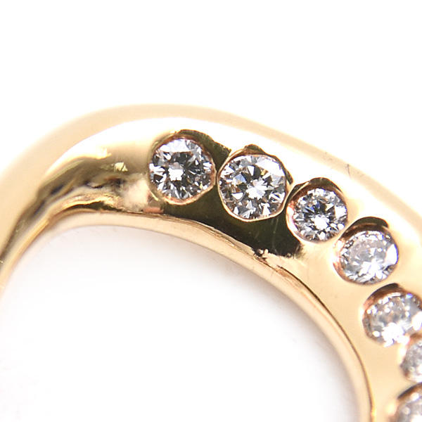 ティファニー ネックレス  レディース オープンハート ダイヤモンド ペンダント イエローゴールド 750YG TIFFANY 中古