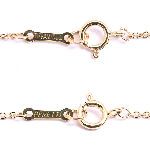 ティファニー ネックレス  レディース オープンハート ダイヤモンド ペンダント イエローゴールド 750YG TIFFANY 中古