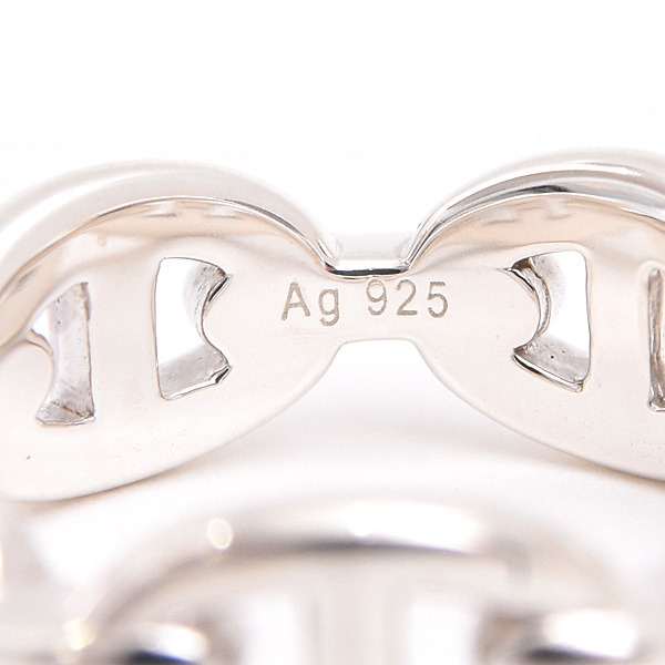 エルメス 指輪 レディース シェーヌ ダンクル アンシェネ PM 53号 実寸12.5号 シルバー SV925 HERMES 中古