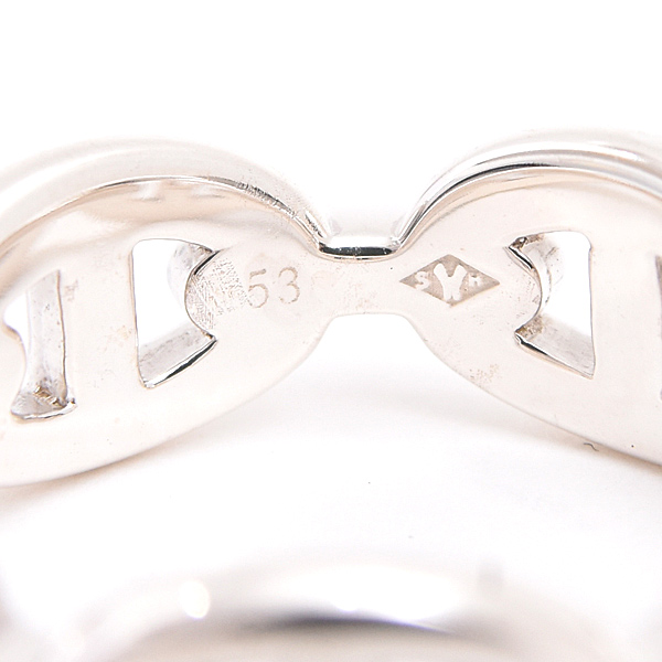 エルメス 指輪 レディース シェーヌ ダンクル アンシェネ PM 53号 実寸12.5号 シルバー SV925 HERMES 中古