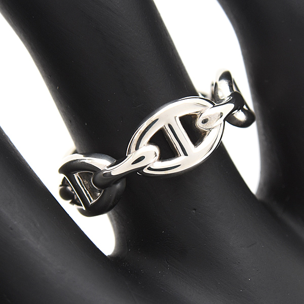 エルメス 指輪 レディース シェーヌ ダンクル アンシェネ PM 53号 実寸12.5号 シルバー SV925 HERMES 中古