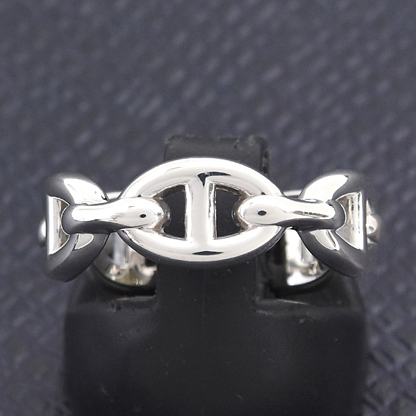 エルメス 指輪 レディース シェーヌ ダンクル アンシェネ PM 53号 実寸12.5号 シルバー SV925 HERMES 中古