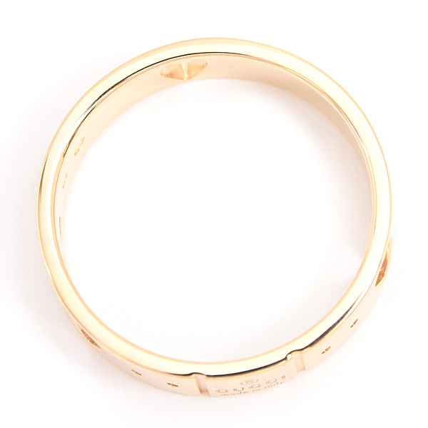 グッチ 指輪 レディース アイコン アモール リング 13号 実寸12.5号 イエローゴールド 750YG GUCCI 中古