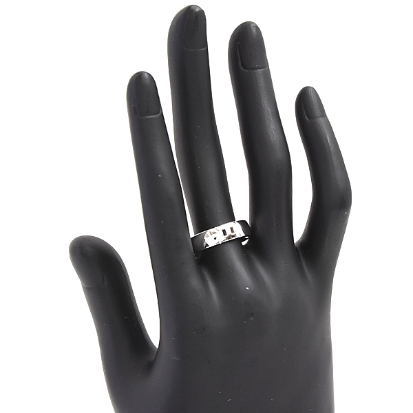 エルメス 指輪 メンズ ヘラクレス リング 刻印サイズ56 実測15.5号程度 幅5.3mm ホワイトゴールド 750WG HERMES 中古
