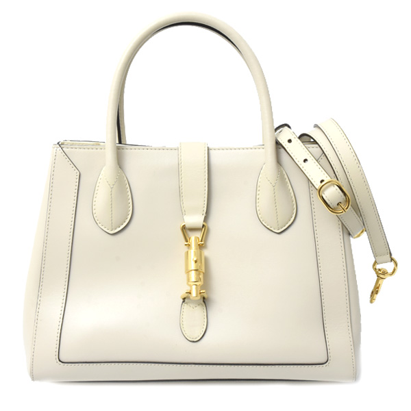 グッチ バッグ レディース ジャッキー 2wayショルダーバッグ カーフ アイボリー GUCCI 649016 中古