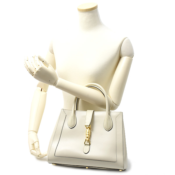 グッチ バッグ レディース ジャッキー 2wayショルダーバッグ カーフ アイボリー GUCCI 649016 中古