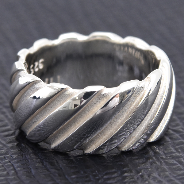 ティファニー 指輪 レディース ツイスト デザイン リング 10号 シルバー TIFFANY SV925 中古