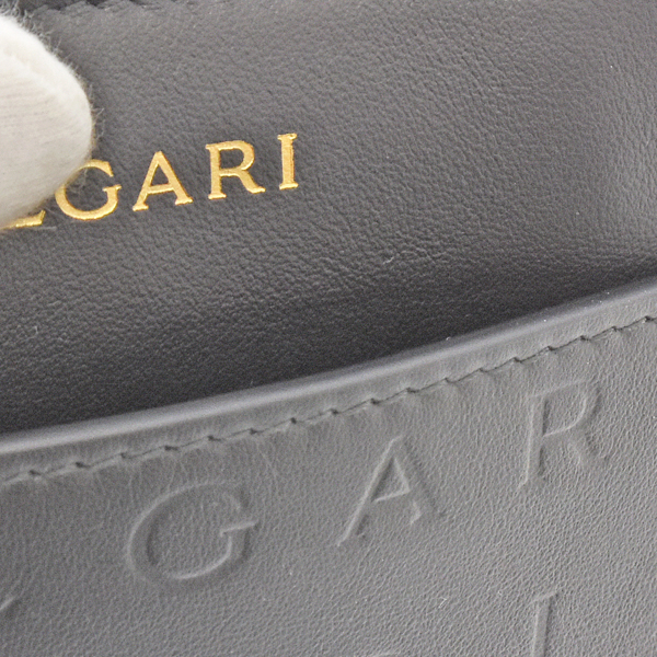 ブルガリ バッグ レディース ブルガリロゴ インフィニー トゥム ミニトート ハンドバッグ ショルダーバッグ 2WAY ブラック レザー BVLGARI 292002 中古