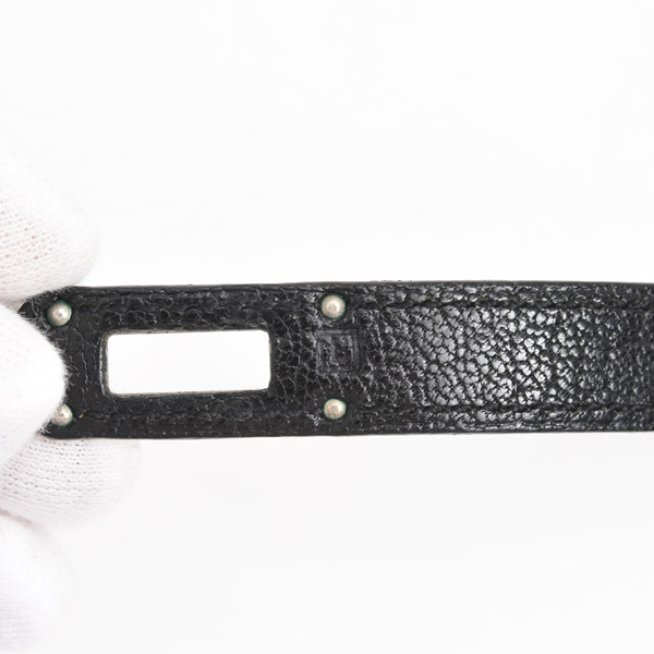 エルメス 財布 レディース ケリーウォレット ロング 長財布 ヴォーエプソン □L刻印 シルバー金具 ブラック HERMES 中古