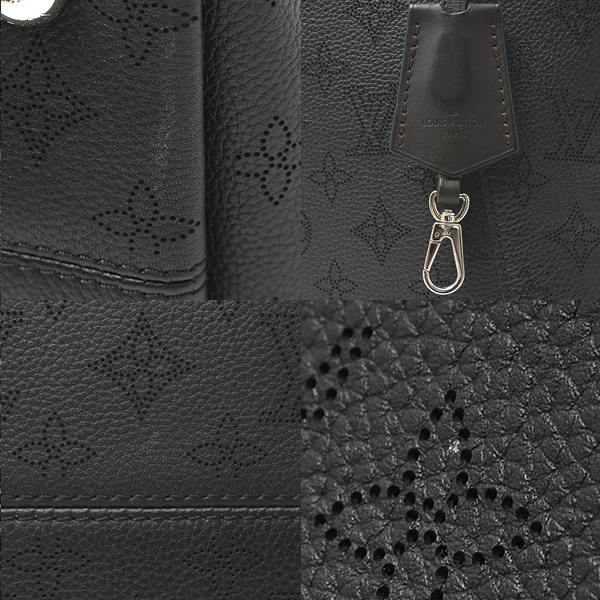 ルイヴィトン バッグ レディース モノグラムマヒナ ヒナMM トートバッグ ノワール M54354 Louis Vuitton 中古