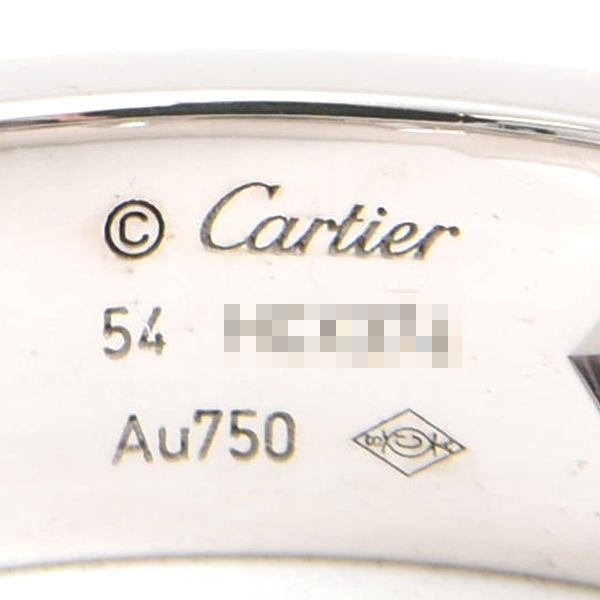 カルティエ 指輪 レディース ラブリング フルダイヤモンド 54号 ホワイトゴールド Cartier 750WG 中古