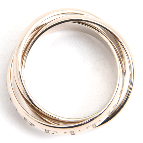 カルティエ 指輪 レディース トリニティ 3連 リング 1998年 56号 ホワイトゴールド Cartier 750WG 中古