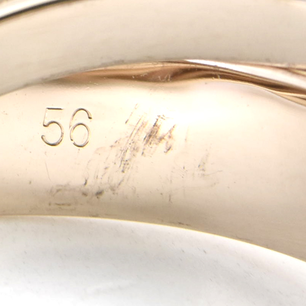 カルティエ 指輪 レディース トリニティ 3連 リング 1998年 56号 ホワイトゴールド Cartier 750WG 中古
