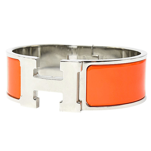 エルメス ブレス レディース メンズ クリッククラックH ラージ ブレスレット PM オランジュフルイテ HERMES 中古