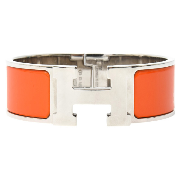 エルメス ブレス レディース メンズ クリッククラックH ラージ ブレスレット PM オランジュフルイテ HERMES 中古