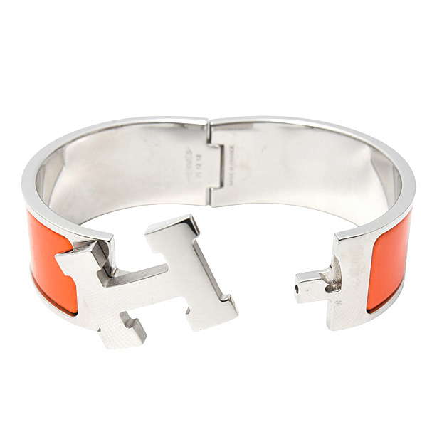 エルメス ブレス レディース メンズ クリッククラックH ラージ ブレスレット PM オランジュフルイテ HERMES 中古