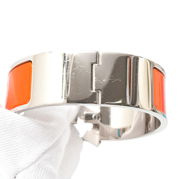 エルメス ブレス レディース メンズ クリッククラックH ラージ ブレスレット PM オランジュフルイテ HERMES 中古