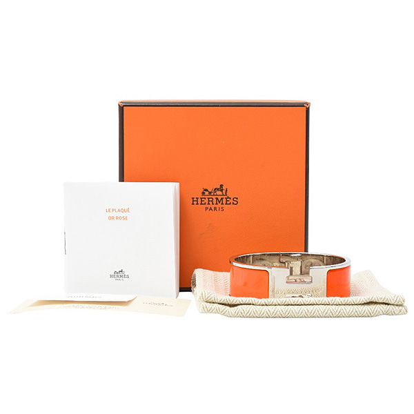 エルメス ブレス レディース メンズ クリッククラックH ラージ ブレスレット PM オランジュフルイテ HERMES 中古