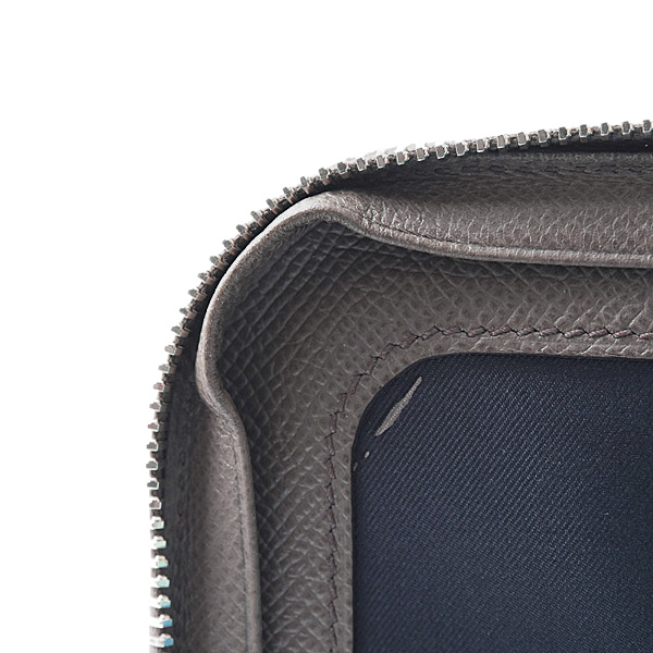 エルメス バッグ レディース メンズ ジップタブレット 思いがけない馬 X刻印 ヴォーエプソン グレー系 HERMES 中古