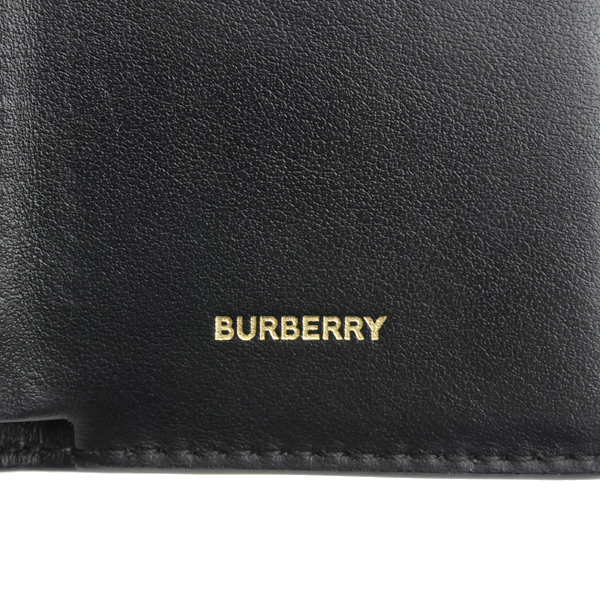 バーバリー 財布 レディース  三つ折り コンパクトウォレット ノバチェック PVC レザー ベース ブラック 805470 BURBERRY 中古