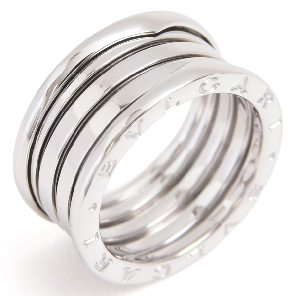 ブルガリ 指輪 メンズ ビー ゼロワン B-ZERO1 リング 60号 ホワイトゴールド BVLGARI 750WG 中古