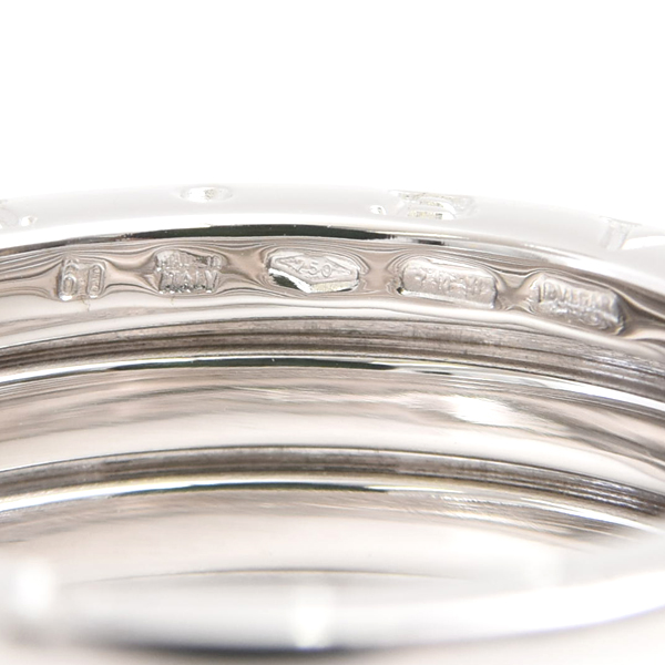 ブルガリ 指輪 メンズ ビー ゼロワン B-ZERO1 リング 60号 ホワイトゴールド BVLGARI 750WG 中古