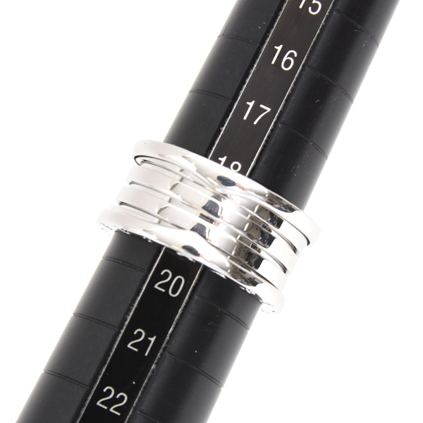 ブルガリ 指輪 メンズ ビー ゼロワン B-ZERO1 リング 60号 ホワイトゴールド BVLGARI 750WG 中古