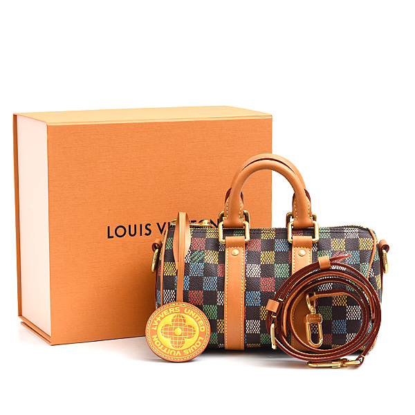 ルイヴィトン バッグ メンズ LVバーズ ダミエ キーポル バンドリエール25 2WAY マルチカラー N00148 Louis Vuitton 中古
