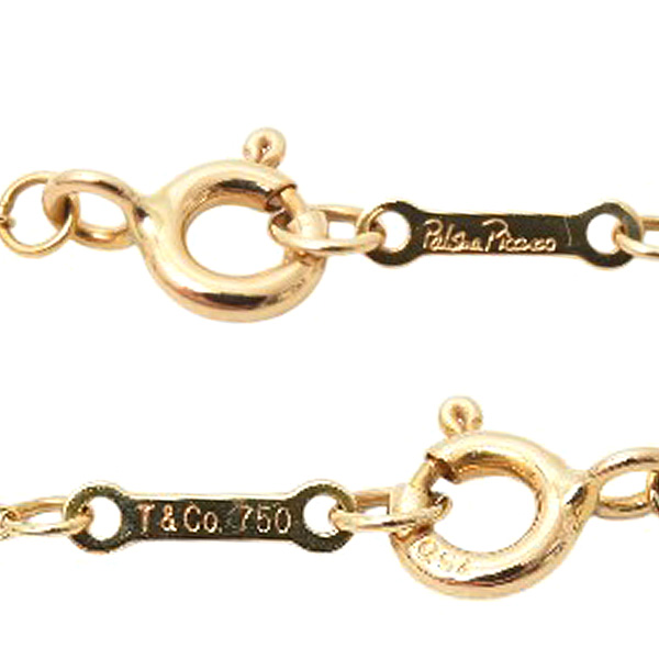 ティファニー ネックレス レディース パロマピカソ ラビングハート ダイヤモンドネックレス イエローゴールド 750YG TIFFANY 中古