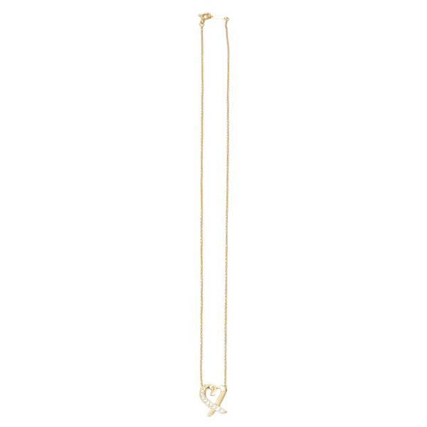 ティファニー ネックレス レディース パロマピカソ ラビングハート ダイヤモンドネックレス イエローゴールド 750YG TIFFANY 中古