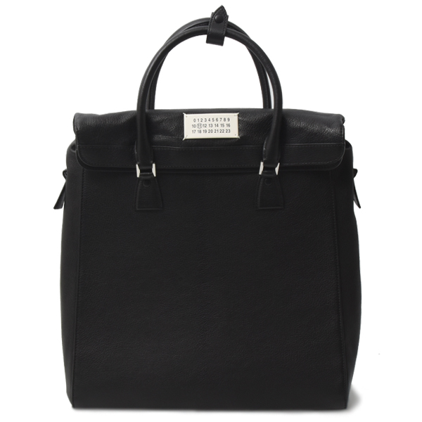 メゾンマルジェラ バッグ メンズ 5AC バーティカル ハンドバッグ ショルダーバッグ カーフ ブラック Maison Margiela 中古