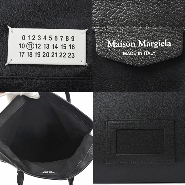メゾンマルジェラ バッグ メンズ 5AC バーティカル ハンドバッグ ショルダーバッグ カーフ ブラック Maison Margiela 中古