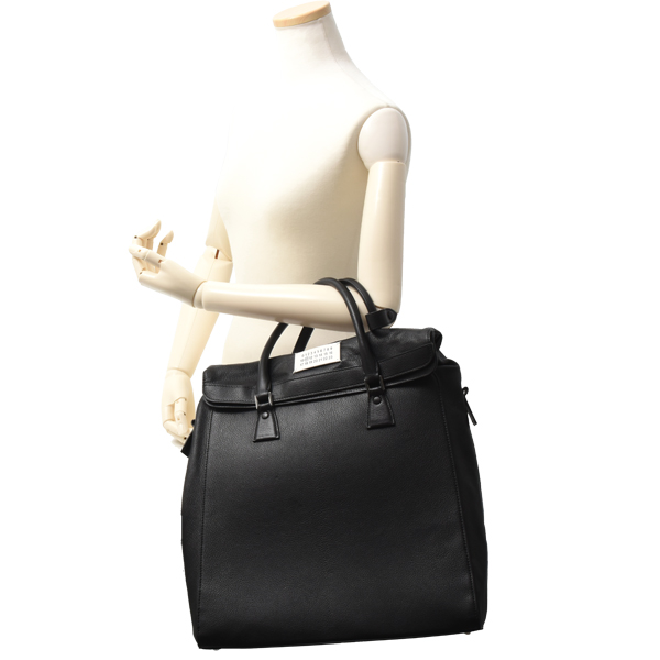 メゾンマルジェラ バッグ メンズ 5AC バーティカル ハンドバッグ ショルダーバッグ カーフ ブラック Maison Margiela 中古