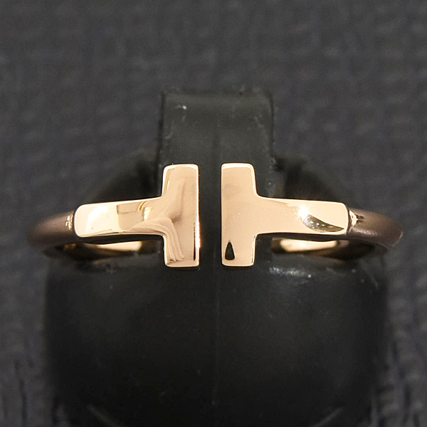 ティファニー 指輪 レディース Tワイヤー リング 12.5号 ピンクゴールド 750PG TIFFANY 中古