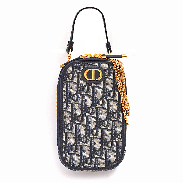 クリスチャンディオール バッグ レディース 30モンテーニュ コーリン フォンホルダー オブリーク ネイビー Christian Dior S2114UTZQ 中古