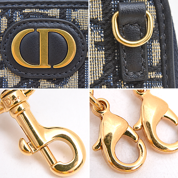 クリスチャンディオール バッグ レディース 30モンテーニュ コーリン フォンホルダー オブリーク ネイビー Christian Dior S2114UTZQ 中古