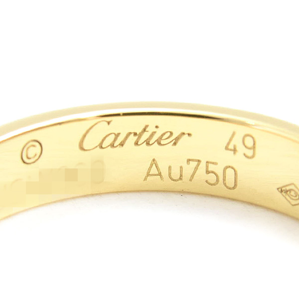 カルティエ 指輪 レディース ミニ ラブ リング 49号 実寸9号 イエローゴールド 750YG Cartier 中古