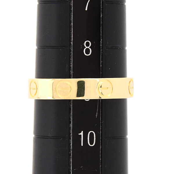 カルティエ 指輪 レディース ミニ ラブ リング 49号 実寸9号 イエローゴールド 750YG Cartier 中古
