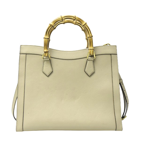 グッチ バッグ レディース ダイアナ 2WAYトートバッグ ミディアム レザー ベージュ GUCCI 655658 中古