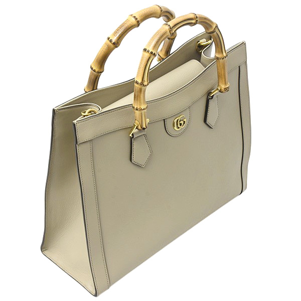 グッチ バッグ レディース ダイアナ 2WAYトートバッグ ミディアム レザー ベージュ GUCCI 655658 中古