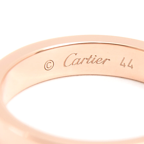 カルティエ 指輪 レディース 1Pダイヤ Cドゥ カルティエ ウェディング リング 44号 実寸4号 ピンクゴールド 750PG Cartier 中古